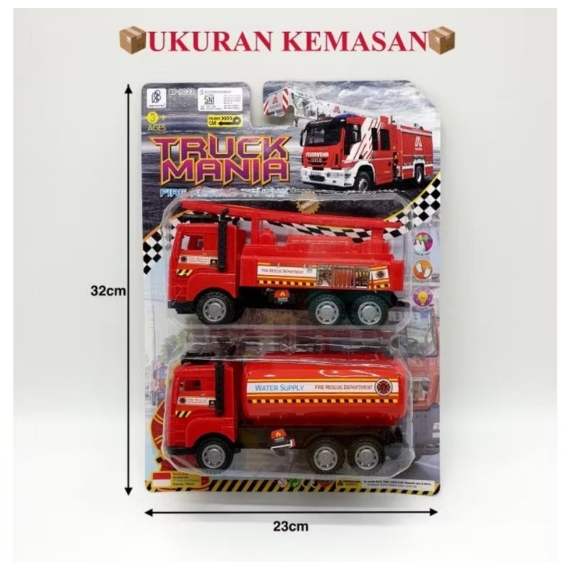 Truck Mania Mobil Pemadam Fire Rescue Isi 2 Pcs - BP9033