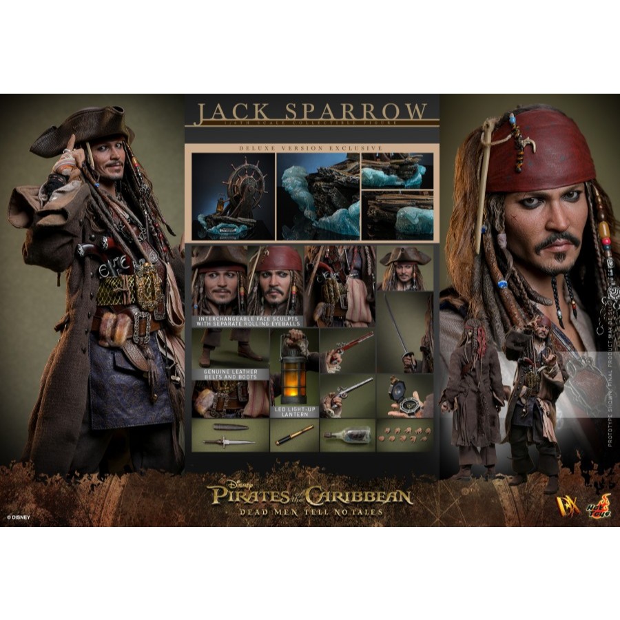 Hot Toys Jack Sparrow Pirates Of The Caribbean Deluxe DX 38
