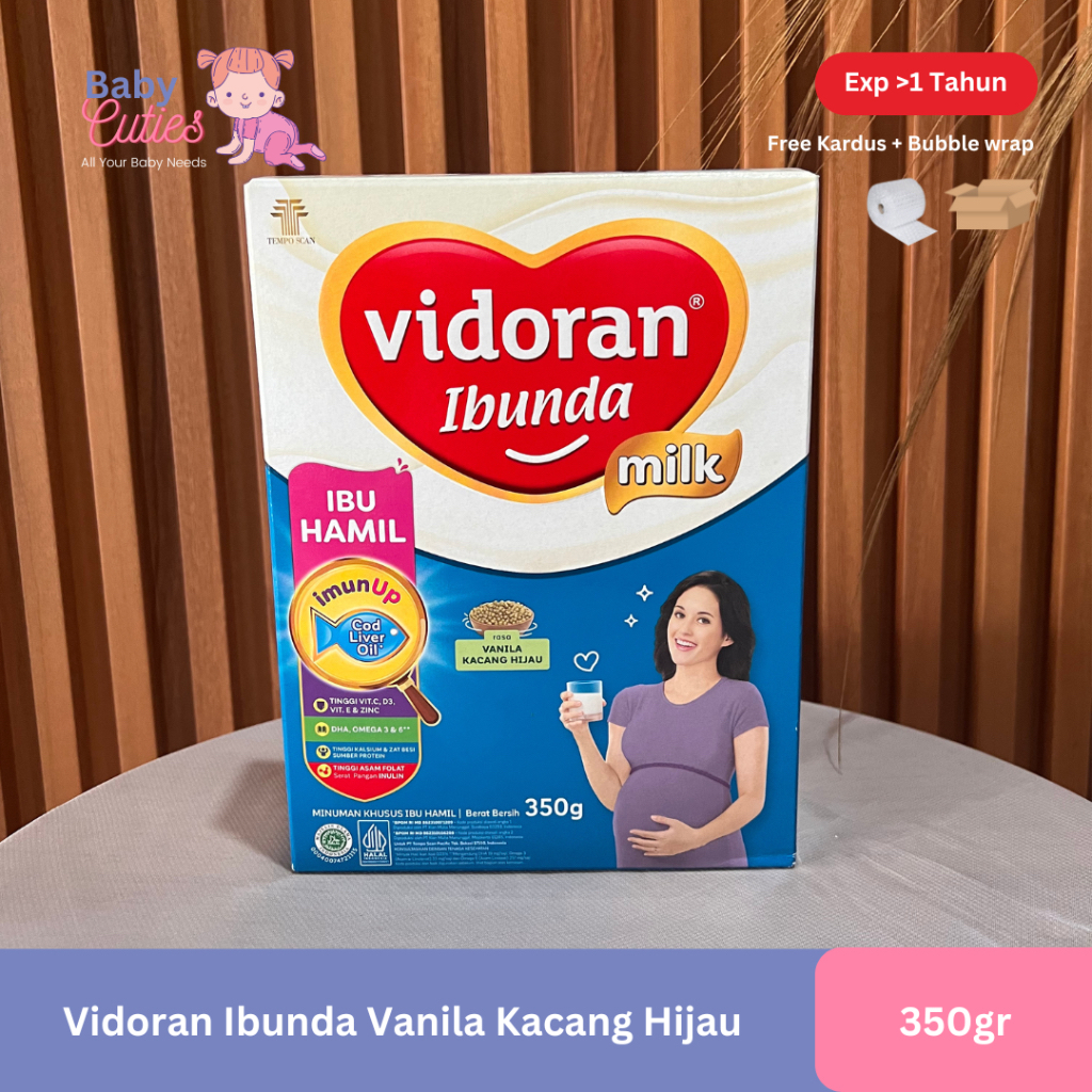 RK Vidoran Bunda 350 gr - Vanila Kacang Hijau & Cokelat - Susu Ibu Hamil Exp Agustus 2026