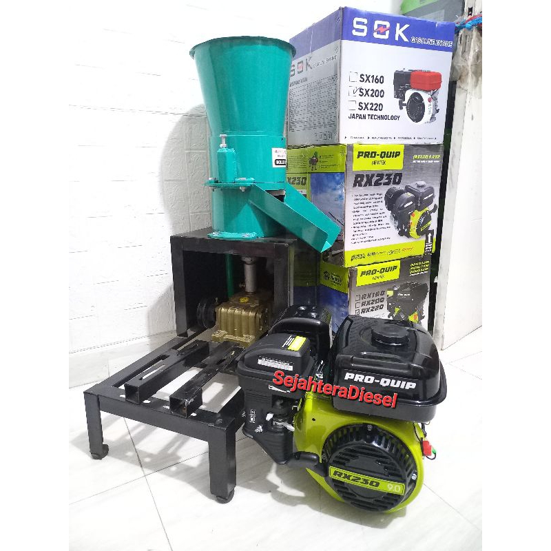 Mesin Cetak Pelet Ternak Pencetak Pelet Pakan Ikan+Mesin Penggerak