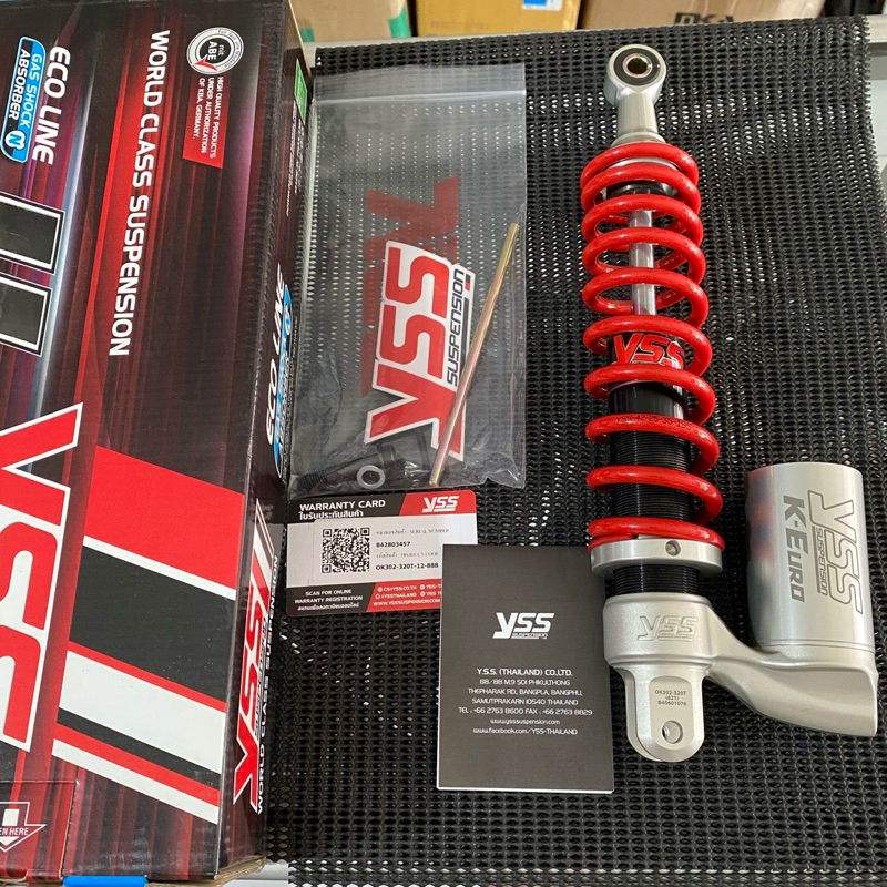 MONOSHOCK / SHOCKBREAKER YSS K EURO TABUNG BAWAH 320 MM YAMAHA FAZZIO FILANO SCOOPY FI RING 12 MERAH