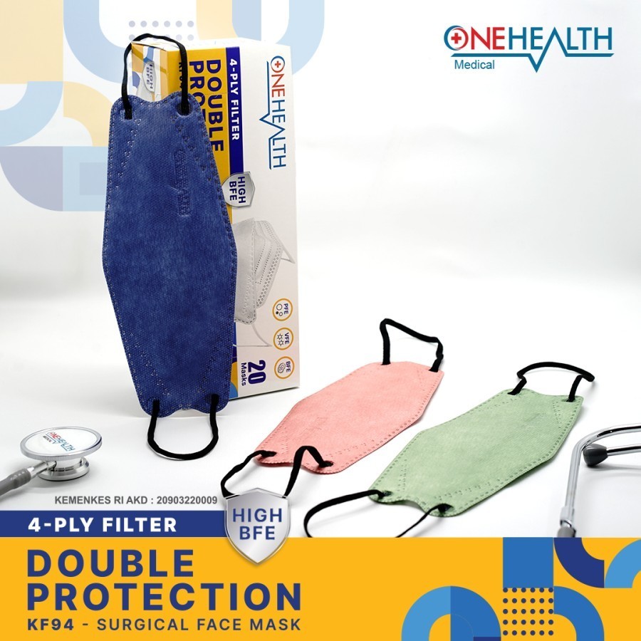 MASKER ONEHEALTH KF94 MEDIS 4 PLY FILTER SURGICAL MASK MEDICAL