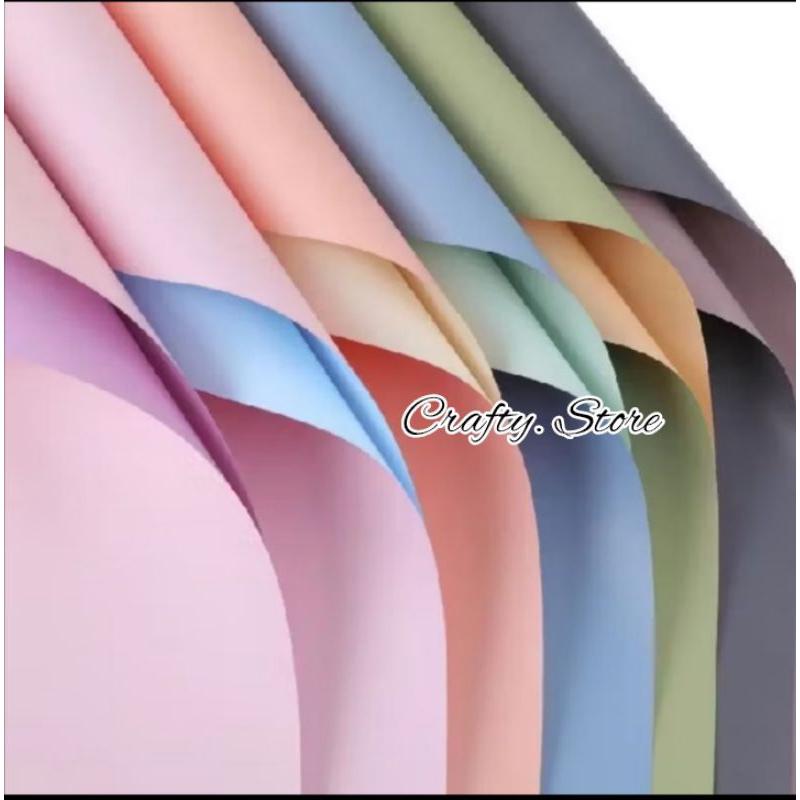 

cellophane bicolor part 3 ready per 5 lembar dan 20 lembar kertas buket motif 2 warna waterproof