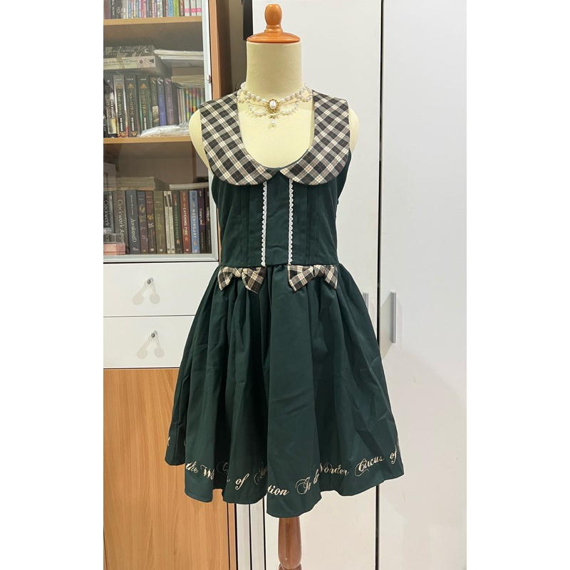 Amavel Green Checkered Schoolgirl Jumpskirt JSK Kawaii Japanese Ryousangata