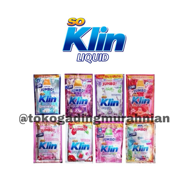 (14 SACHET) SOKLIN CAIR JUMBO LIQUID 1000