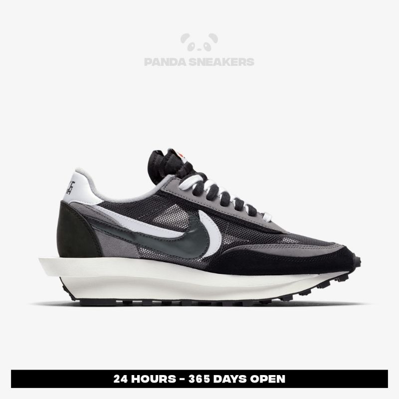 Sepatu Sacai Sepatu Sacai LD Waffle Undercover Black Grey White Casual Gym Olahraga Joging Pria Wani