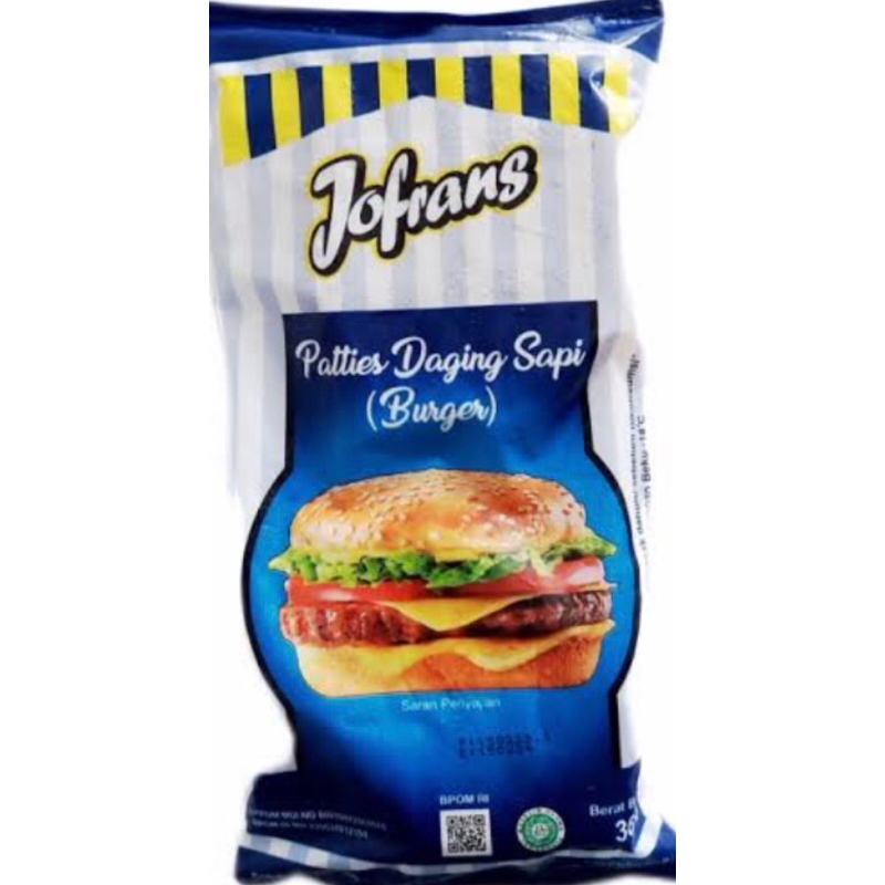 

jofrans burger patties daging sapi beef 6s 360gr