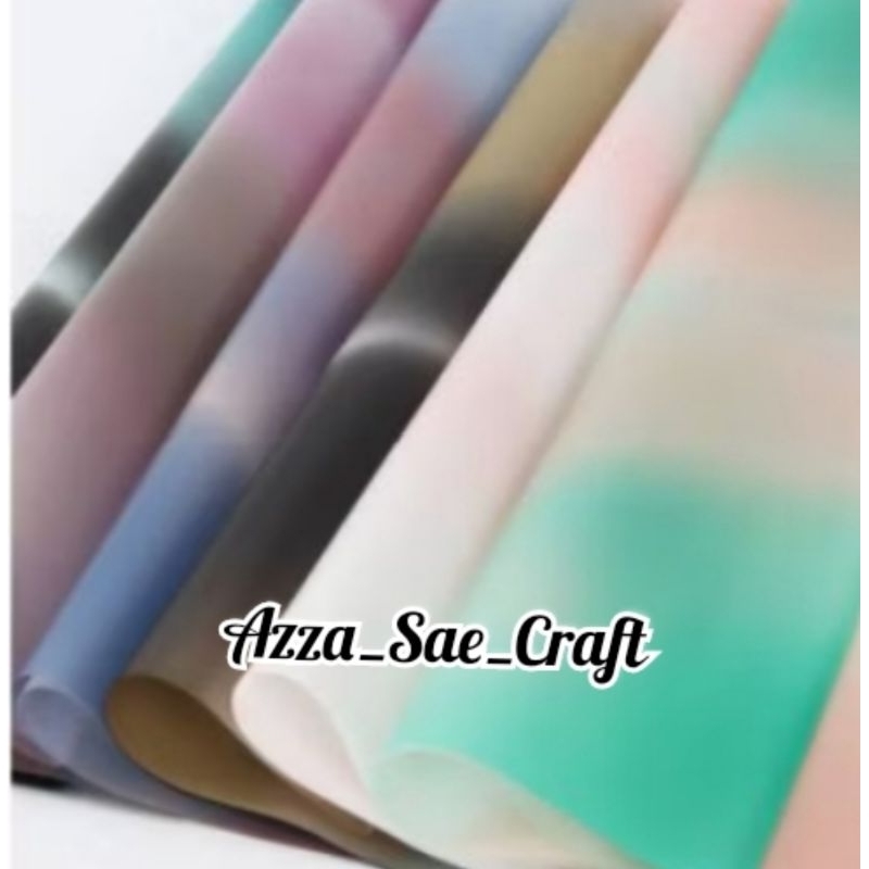 

FREE PACKING Kertas Buket Ombre Flower Wrapping Ombre Semi Tranparent Cellophane Ombre Kertas Flower Wrapping Ombre Color Waterproof Cellophane Kertas Buket Pembungkusan Bunga Cellophane Aurora Waterproof