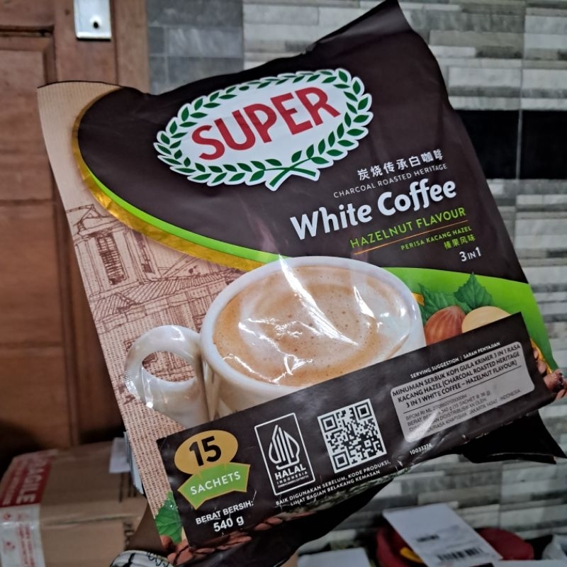 

Super White Coffee Roasted Hazelnut 15 Sachet X 36 g 540 g