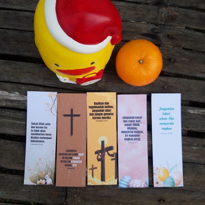 

[23 PCS] Pembatas Alkitab Tema Paskah-Easter Bunny Bookmark Theme-Bible Bookmark