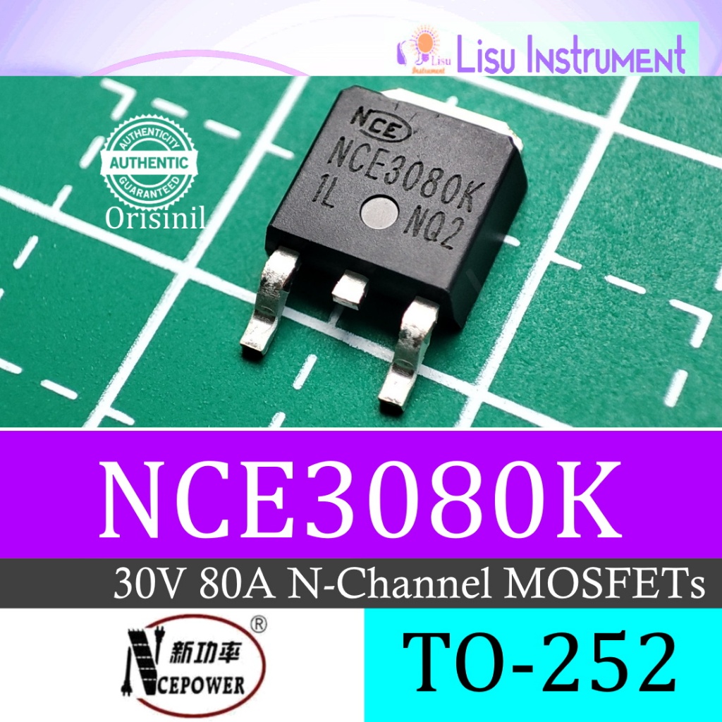 NCE3080K 30V 80A N-Channel MOSFETs TO-252-2 DPAK 3080K Wuxi NCE Power Semiconductor