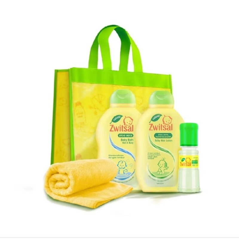 Zwitsal Mini Travel Minyak Telon Hair Lotion Body wash Baby Powder Gift set Bedak Bayi