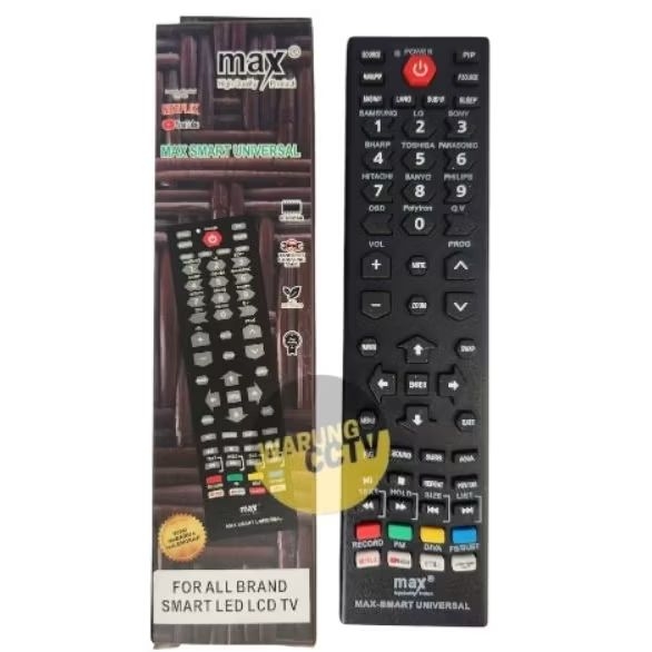 REMOTE MAX TV SMART ANDROID UNIVERSAL segala merk polytron samsung lg sony sharp toshiba hitachi san