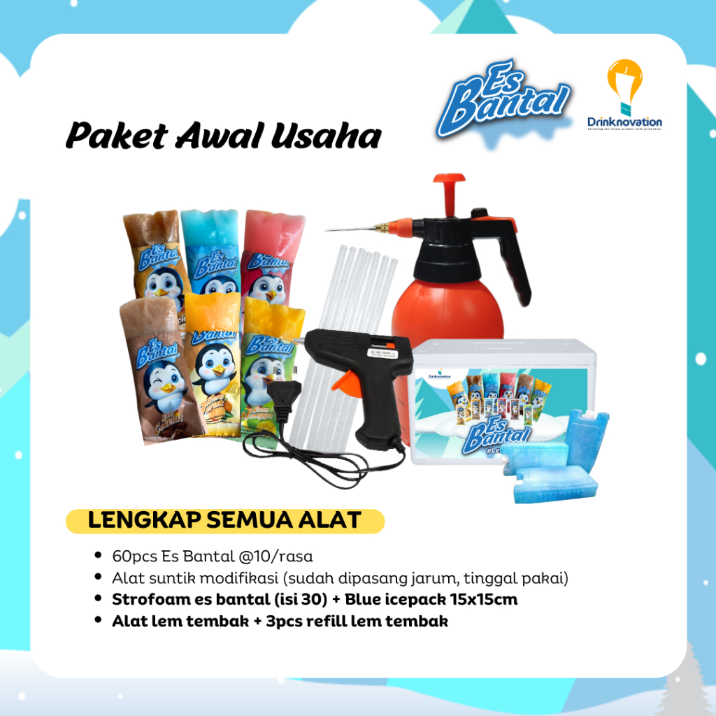 

PAKET PROMO Usaha Awal Es Bantal - Lengkap dengan Semua Alat #LebihSegeeer