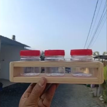 set tempat bumbu dapur/tempat bumbu kayu