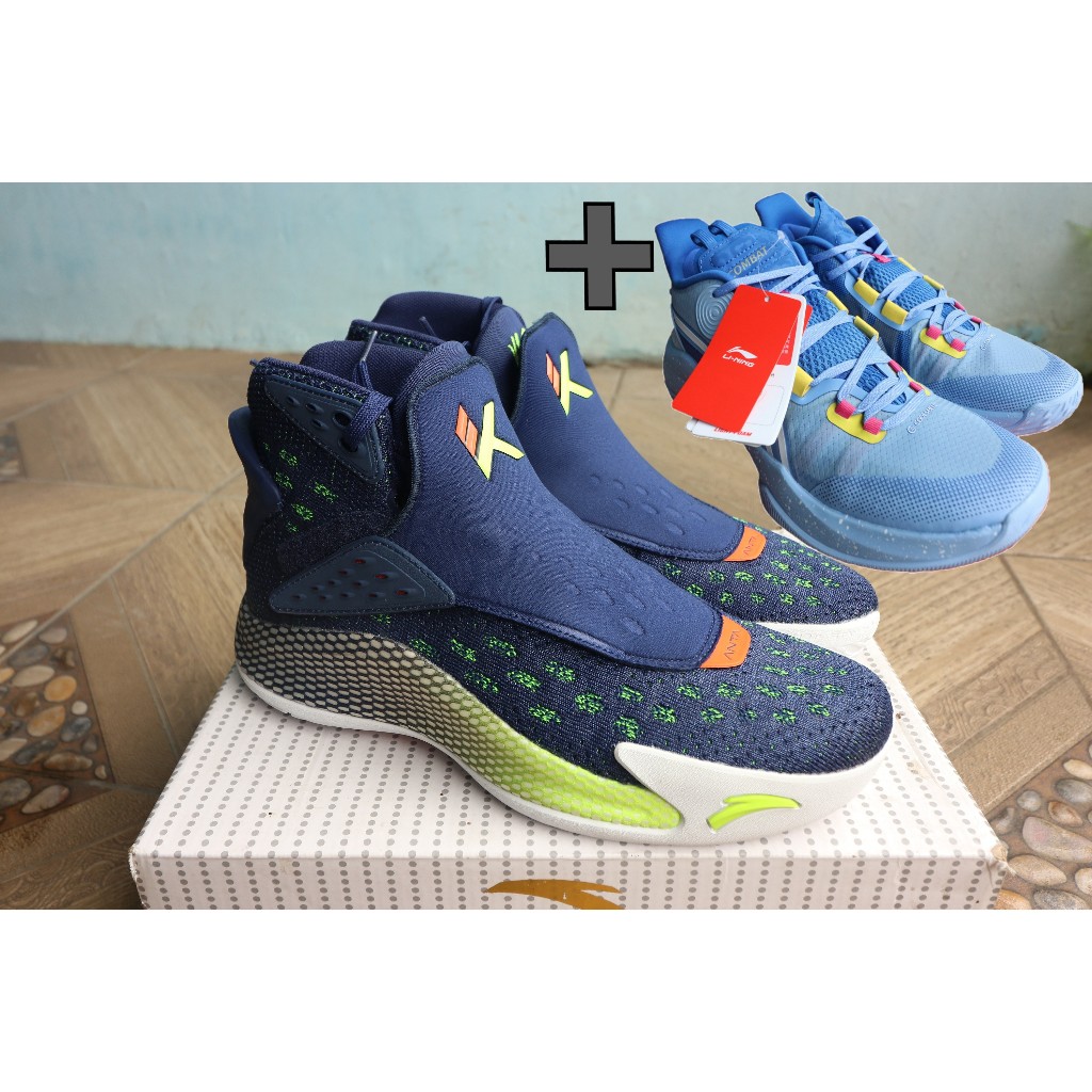 Promo Lebaran Plus Harga Jauh Lebih Murah Sepatu Basket Anta KT 5 + Lining Combat Blue, BNIB dijamin