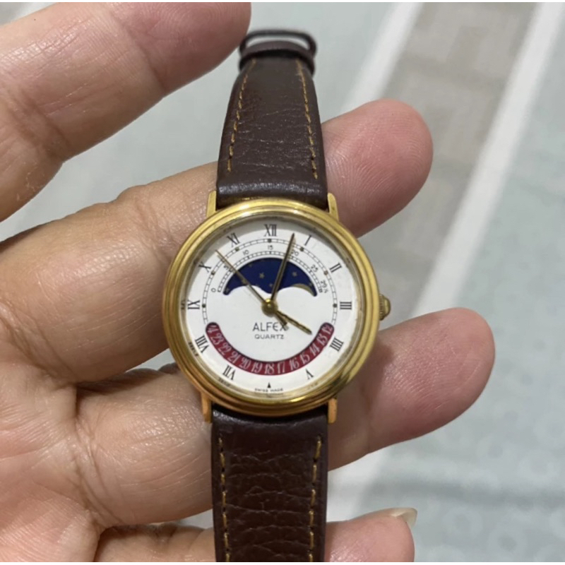 jam tangan lady ALFEX MOONPHASE Swiss made
