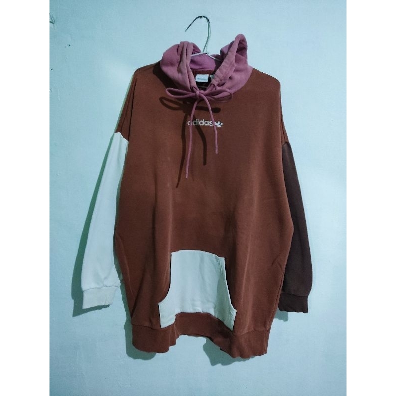 Hoodie Adidas Colorblock Logo Center Second