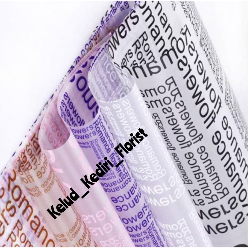 

Cellophane Transparan Free Packing Kertas Buket Pembungkus Bunga English Kertas Bulet Romance Flower Wrapping Paper Translucent English