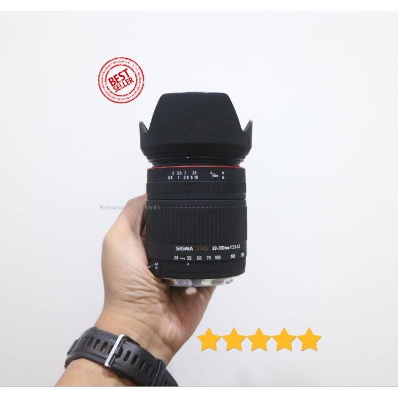 Lensa Sigma Zoom 28-300mm F3.5-6.3 DG Macro For DSLR SLR Canon Hitam Murah