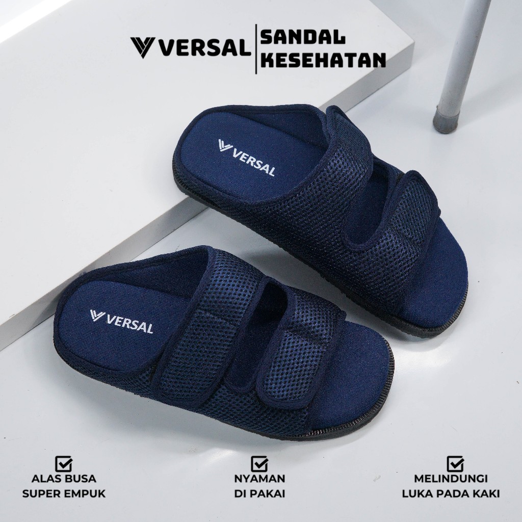 Versal • Sandal Kesehatan Diabetes Sandal Lansia Ringan Super Empuk Anti Slip / Versal