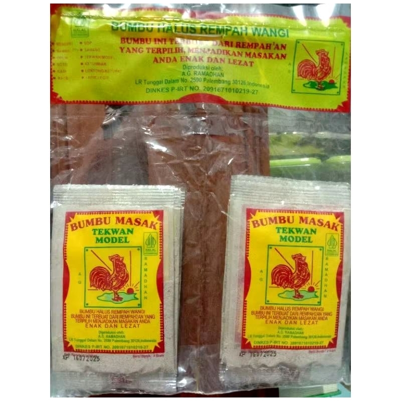 

Bumbu Masak Tekwan Model Cap Ayam 1 Bks Isi 10 Sachet @4 grm