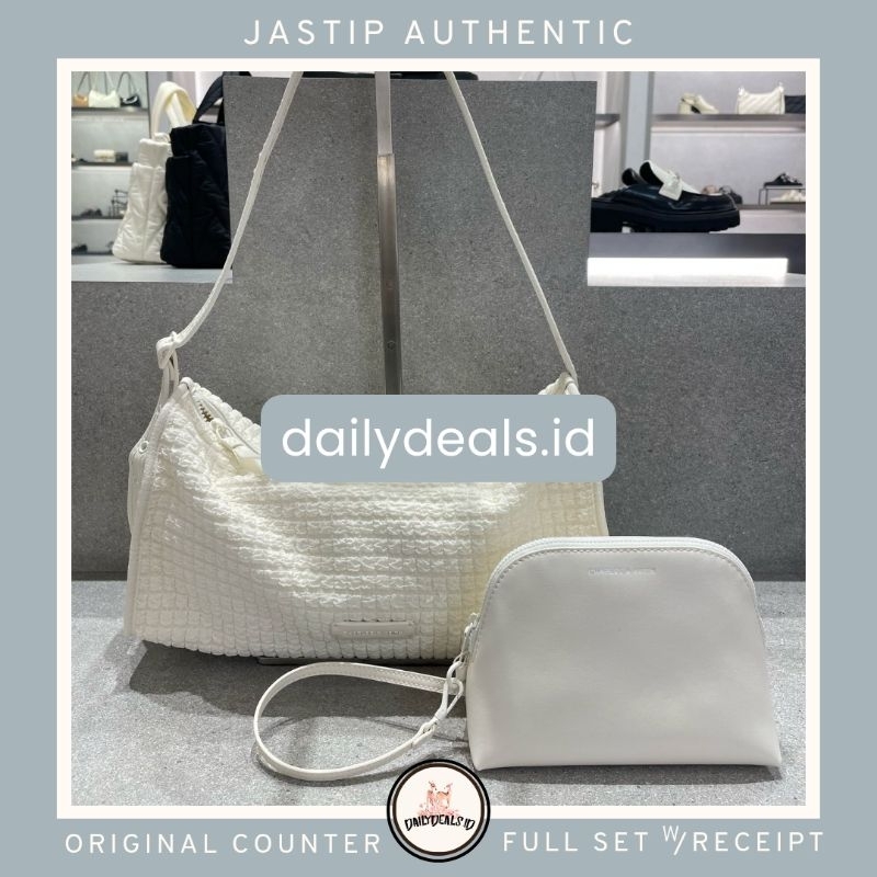 #2-20151489 Textured Elongated - Jast[p] CK ORIGINAL COUNTER SHOULDER BAG TAS STORE AUTHENTIC ASLI M