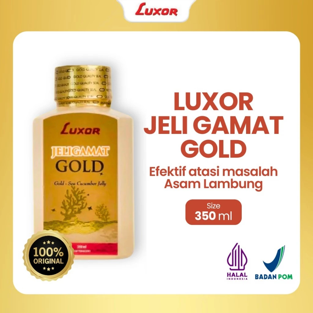 Luxor Jelly Gamat GOLD 350ml Original 100% Asli / Jeli Gamat Gold Ekstrak Teripang Emas