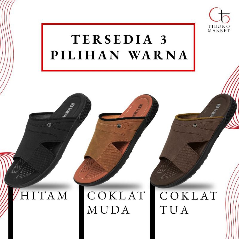 Sandal Pria Kulit S 61 New Original 100 % Brand Lokal Pria Slop Sandal Terbaru 2025