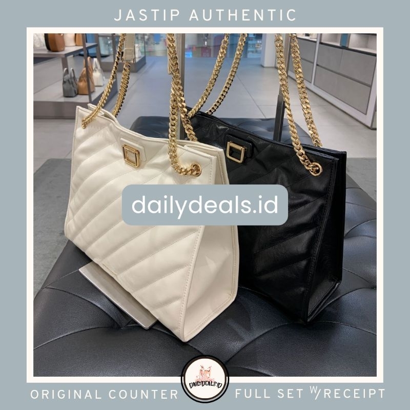#2-20151448 Neva Panelled - Jastip CK ORIGINAL COUNTER CHAIN STRAP TOTE BAG TAS STORE AUTHENTIC ASLI