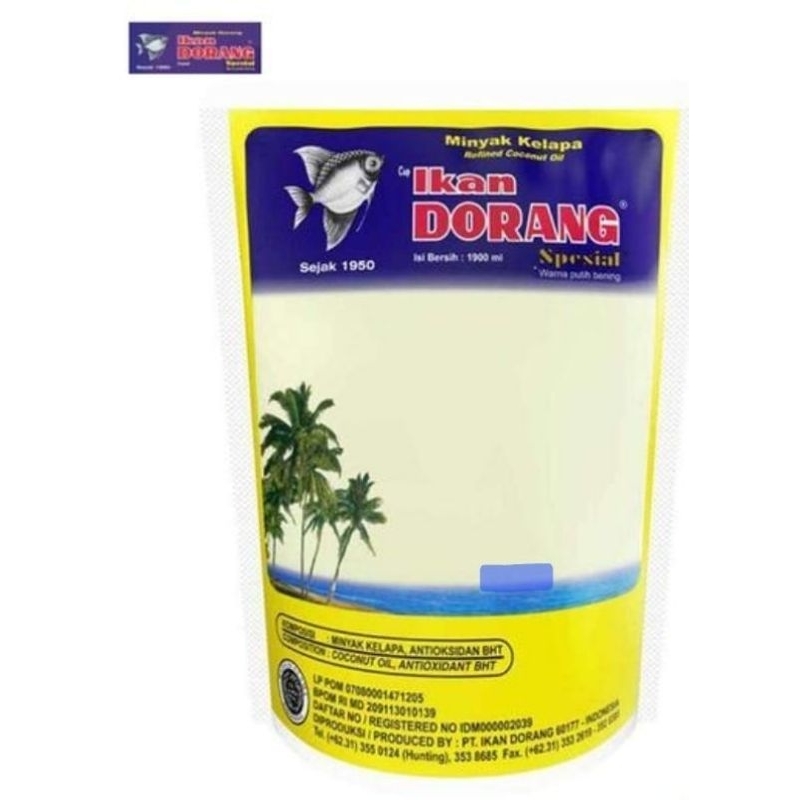 

MINYAK GORENG KELAPA IKAN DORANG SPESIAL 1900 ML KEMASAN POUCH