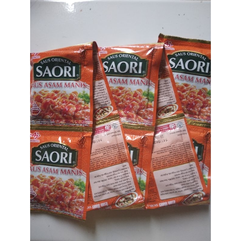 

Saori Saus Asam Manis Kemasan 1 Renceng isi 10 Sachet