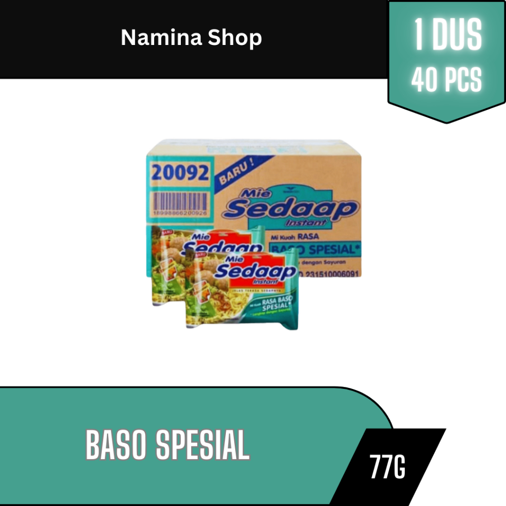 

SEDAAP MIE INSTAN BASO SPESIAL 77G - 1 DUS - BANDUNG