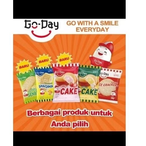

Go-day Snack cemilan biskuit wafer 1renceng isi 10 rasa keju