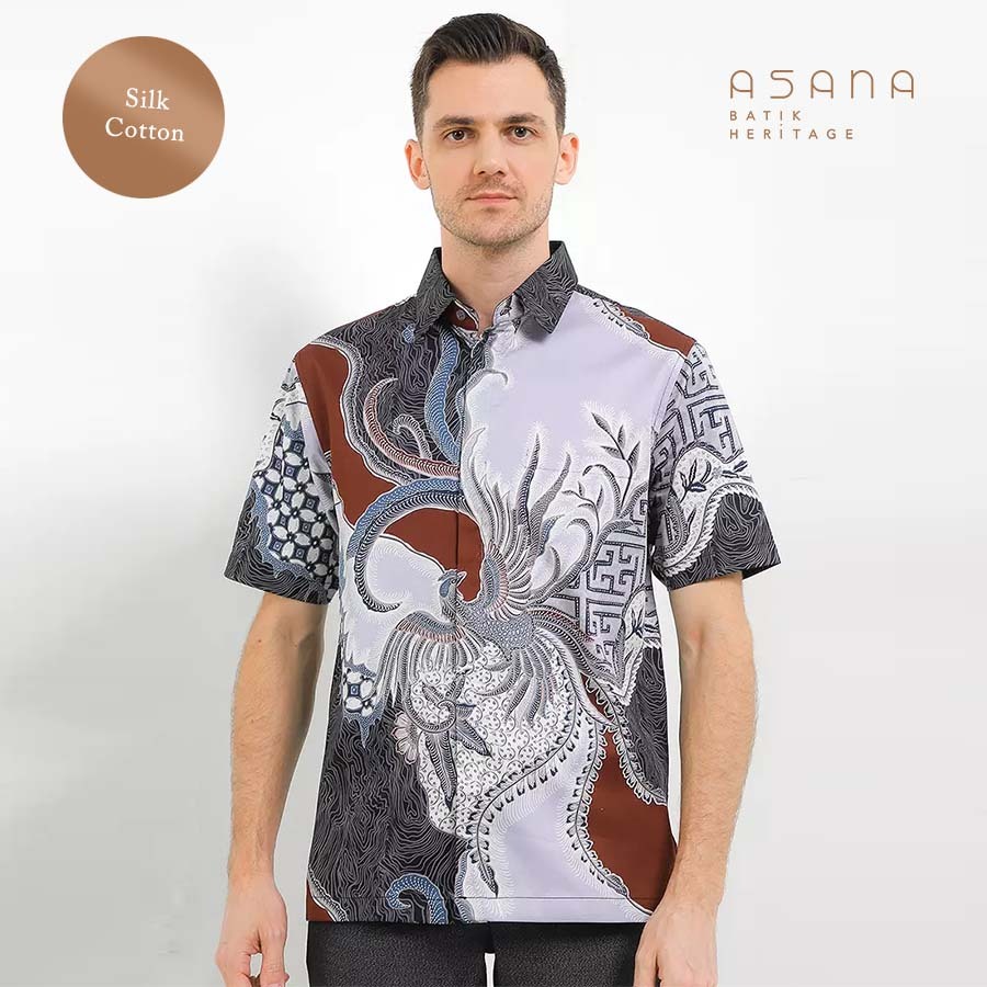 Kemeja Asana Batik Lengan Pendek Bestala - Hitam