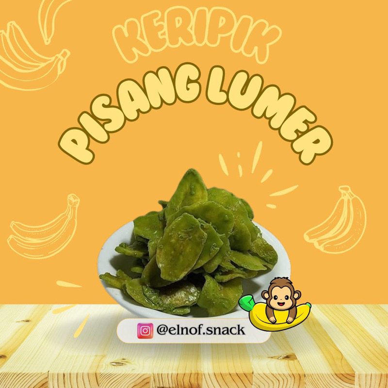 

KERIPIK PISANG MATCHA LUMER ELNOF SNACK KEMASAN THINWAL