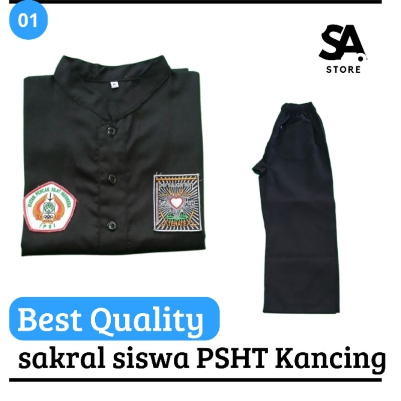 Sakral Siswa Psht Kancing / Sakral PSHT /Baju Silat / Sakral Siswa