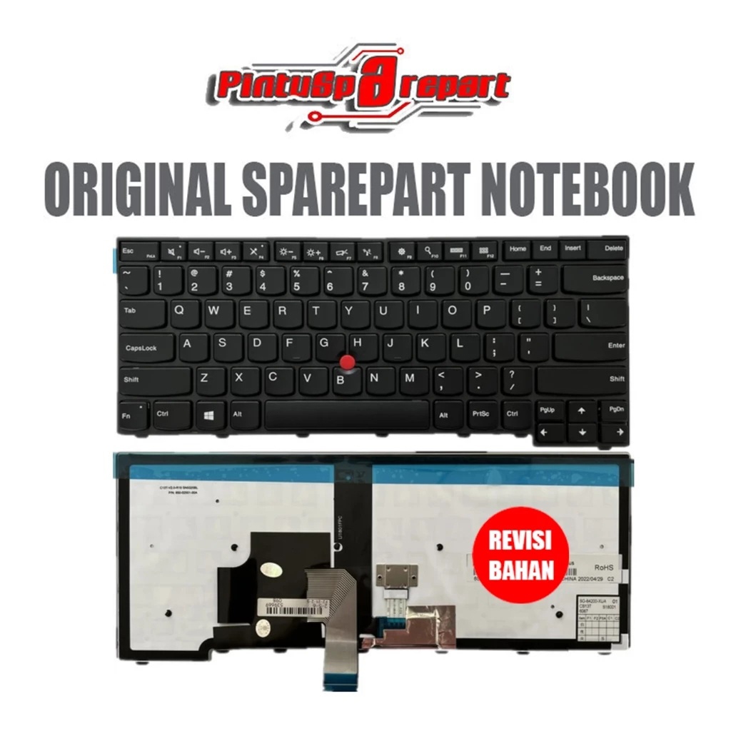 Genuine Original Keyboard ThinkPad E440 T440 T440S T440P E431 T450 T460 L440 L450 L460 T431S Hitam