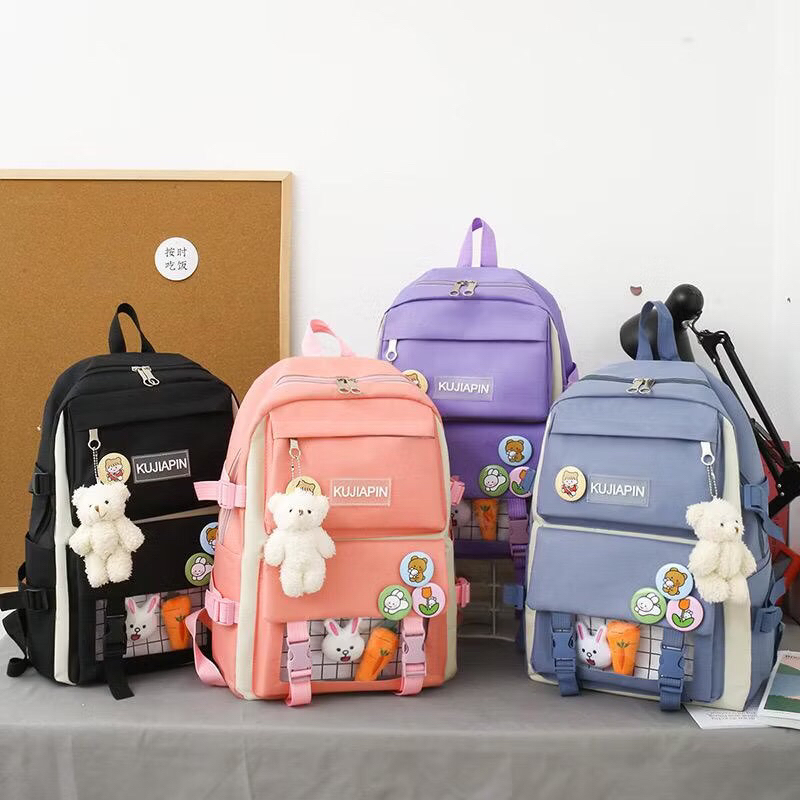 TAS SEKOLAH ANAK 4IN 1 Tas Korean Style Tas Ransel Anak Perempuan Tas Sekolah Anak Import