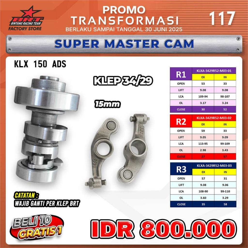 Brt Super Master Cam Klep 34/29 KLX 150 Ads