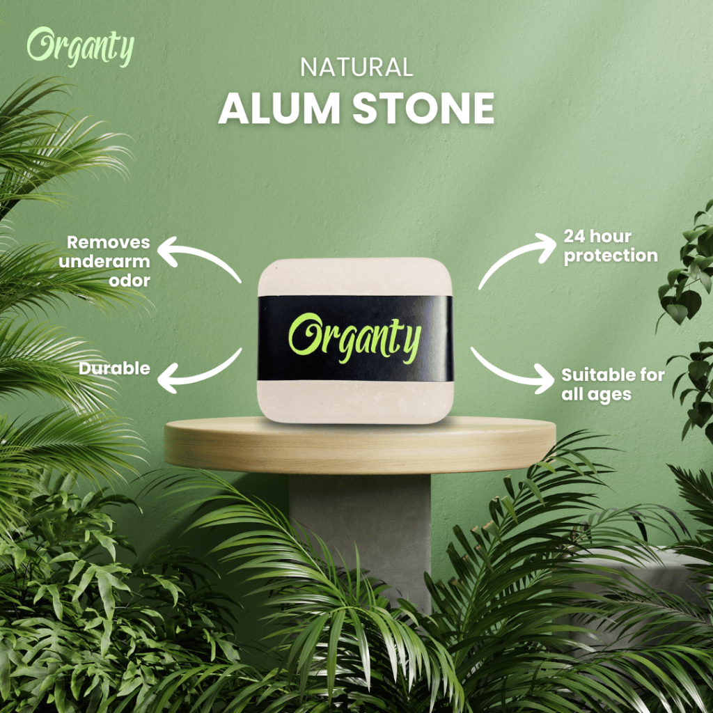 Natural Tawas Batu Deodorant Organty / Crystal Deodorant / Natural Deodoran Bar / Batu Tawas Ketiak