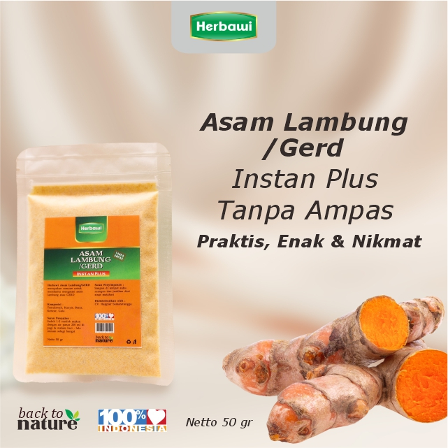 

JSR Herbawi Asam Lambung Instan MINUMAN HERBAL / Gerd Asam Lambung / Maag 50gr
