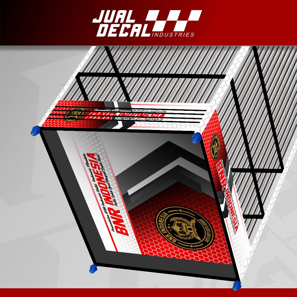 Stiker Sangkar Kotak BNR INDONESIA Variasi Decal Kandang Gepengan Burung Cendet Kacer Koper
