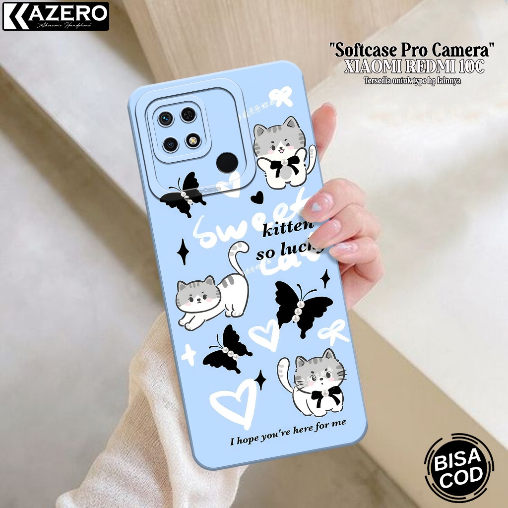 Kesing Hp Xiaomi Redmi 10C Case Kucing - Case Xiaomi Redmi 10C - Casing Xiaomi Redmi 10C - Softcase 