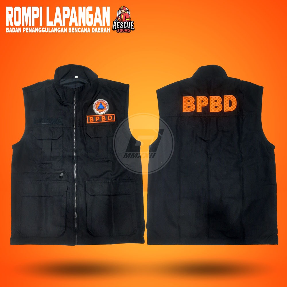 Rompi BPBD Lapangan Hitam Premium