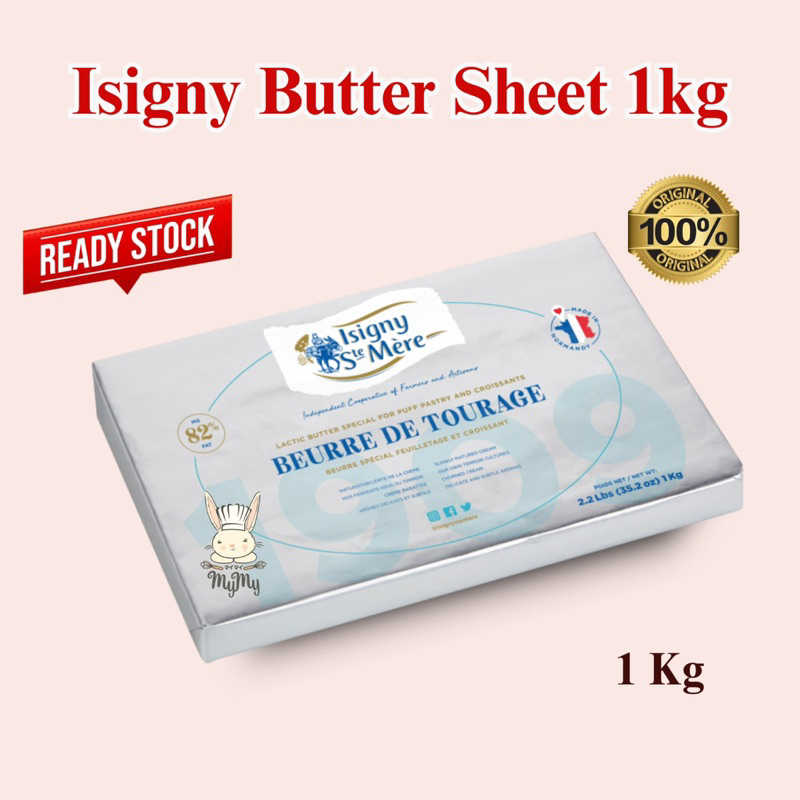 

Isigny Butter Sheet | Unsalted Butter Sheets 1kg