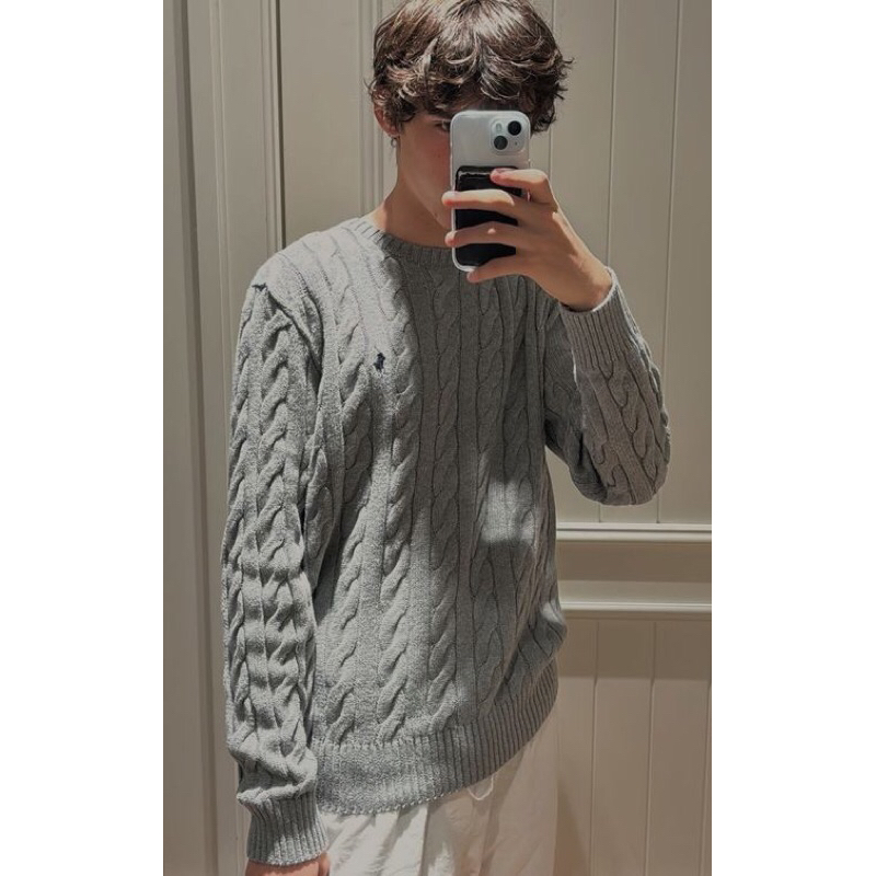 Cable knit polo ralph lauren