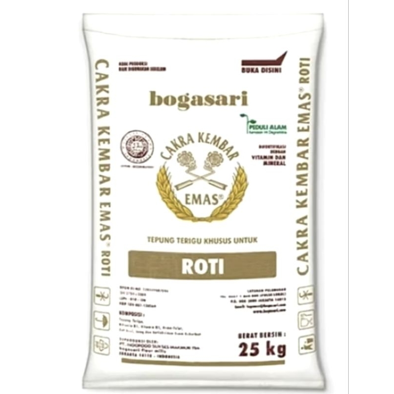 

Tepung Cakra Kembar Emas Repack 1kg ( Khusus untuk Roti)