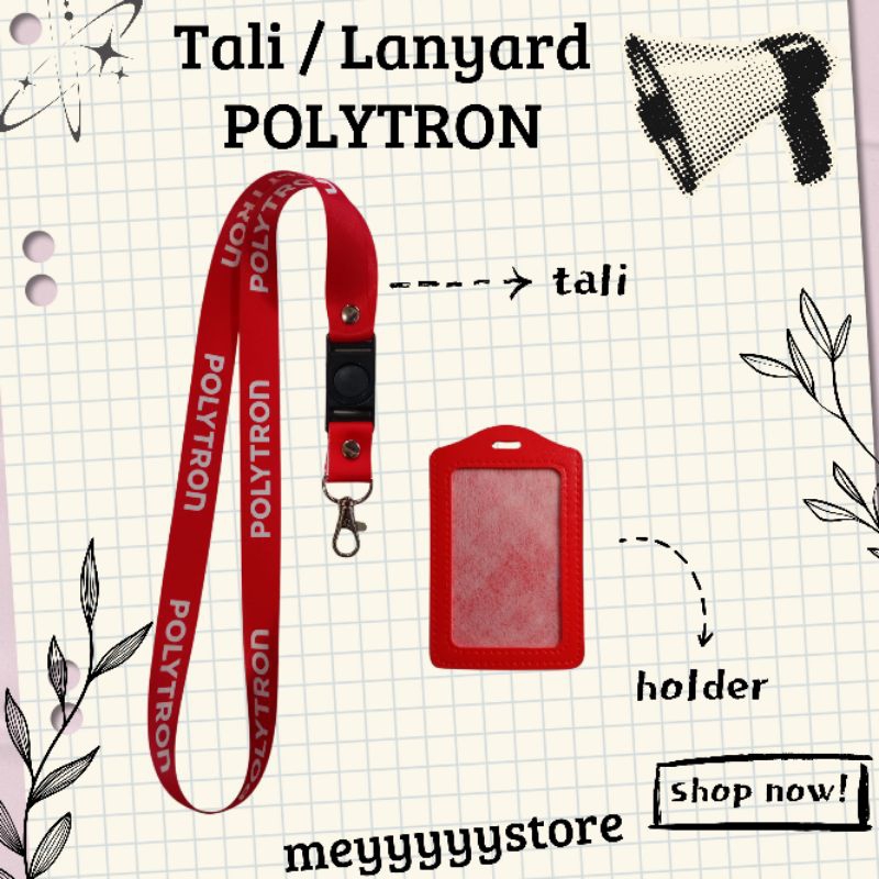 

Tali ID CARD POLYTRON / Lanyard POLYTRON READY [STOCK MELIMPAH] Termurahhh Harga Grosir!