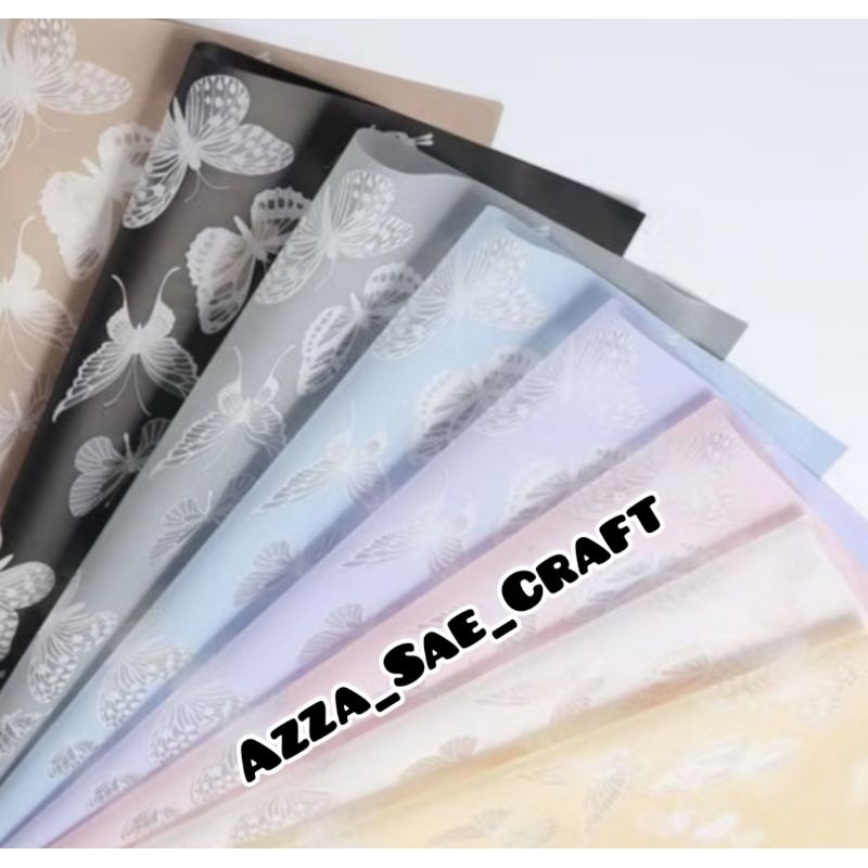 

Kertas Buket Motif Kupu 5 Lembar Dan 20 Lembar-Free Packing-Flower Wrapping Paper-Cellophane Waterproof-